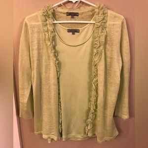 Beautiful two piece set by Anne Klein, lime green, size M